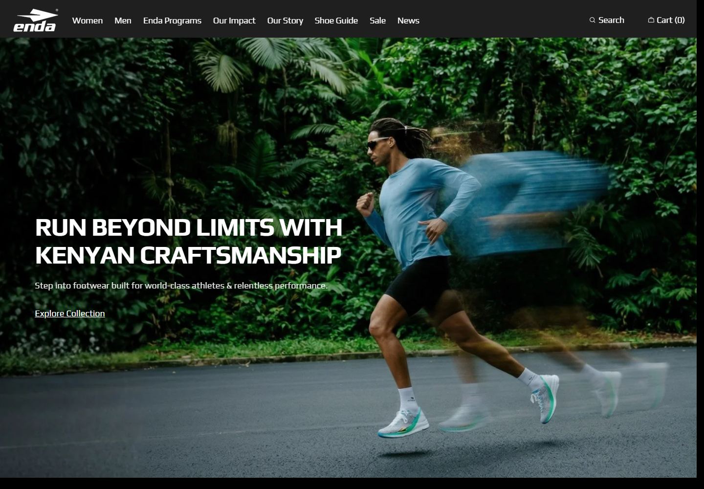 Enda website homepage screenshot