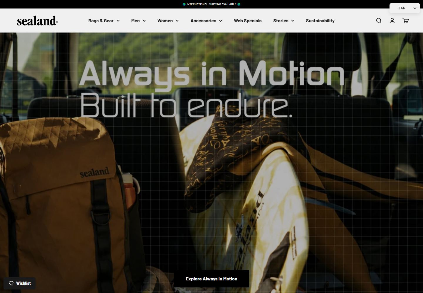Sealand website homepage screenshot