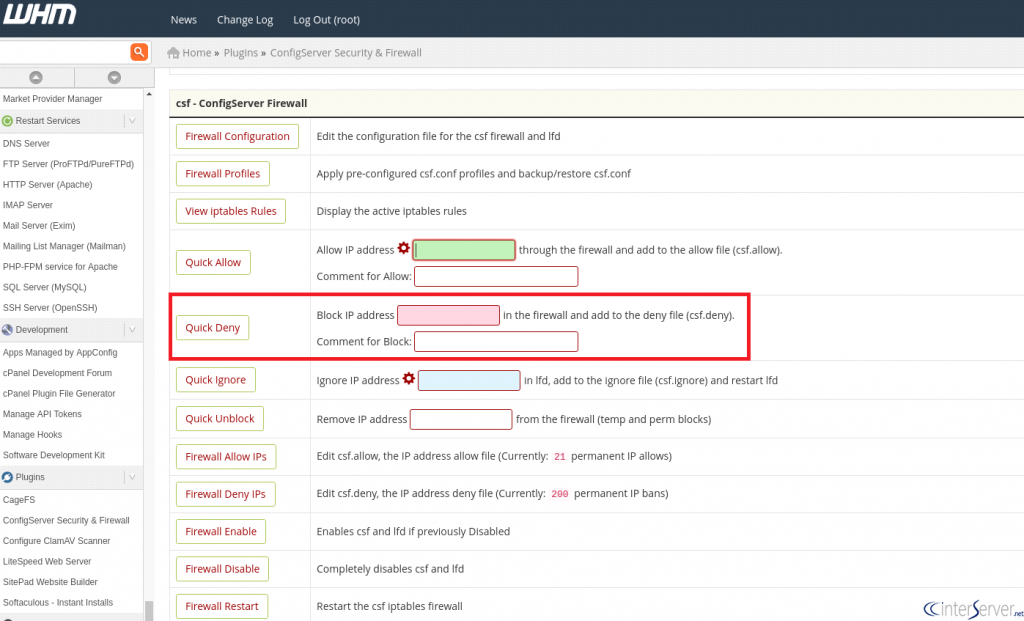 Manage CSF