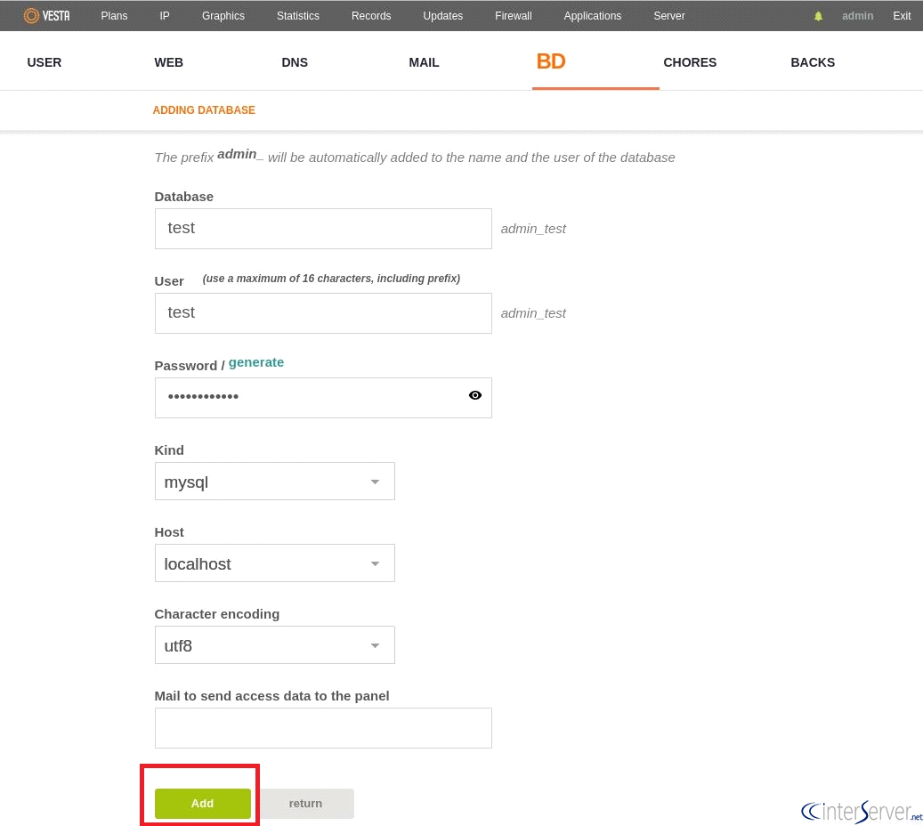 create database
