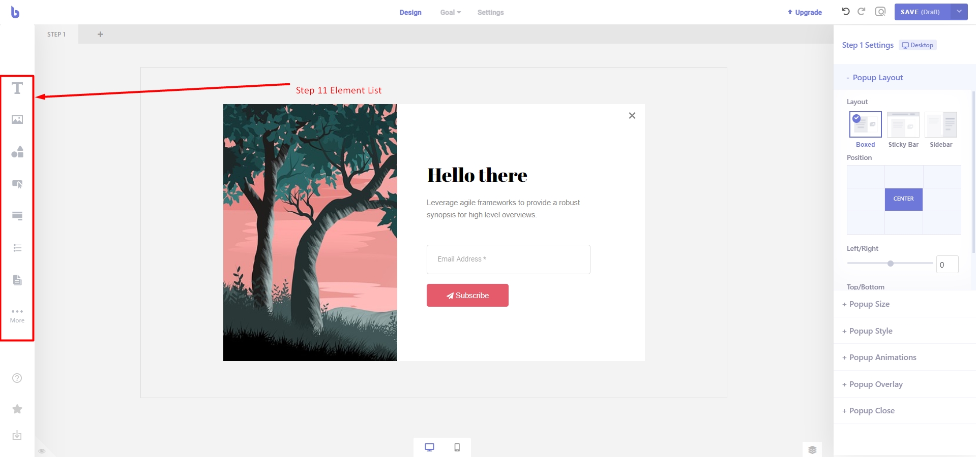 List of available Elements in Brave