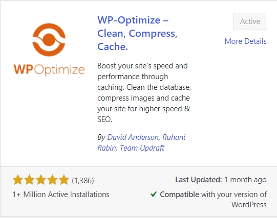 Clean Database with WP-Optimize - Step 1