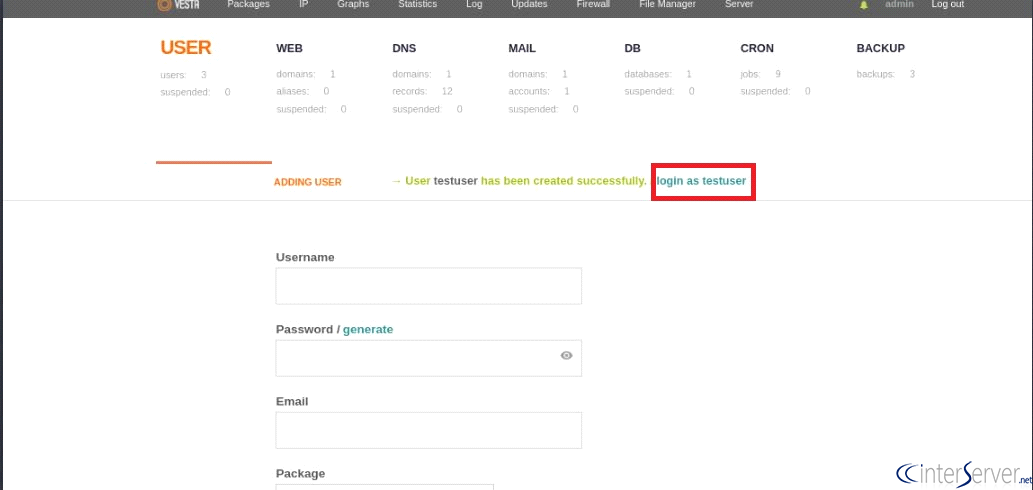 Create User