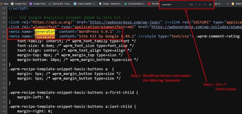 Method 2.1 From Page Source