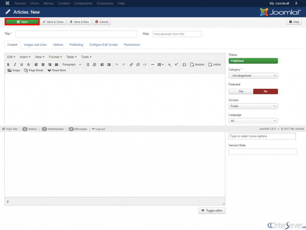 Create articles