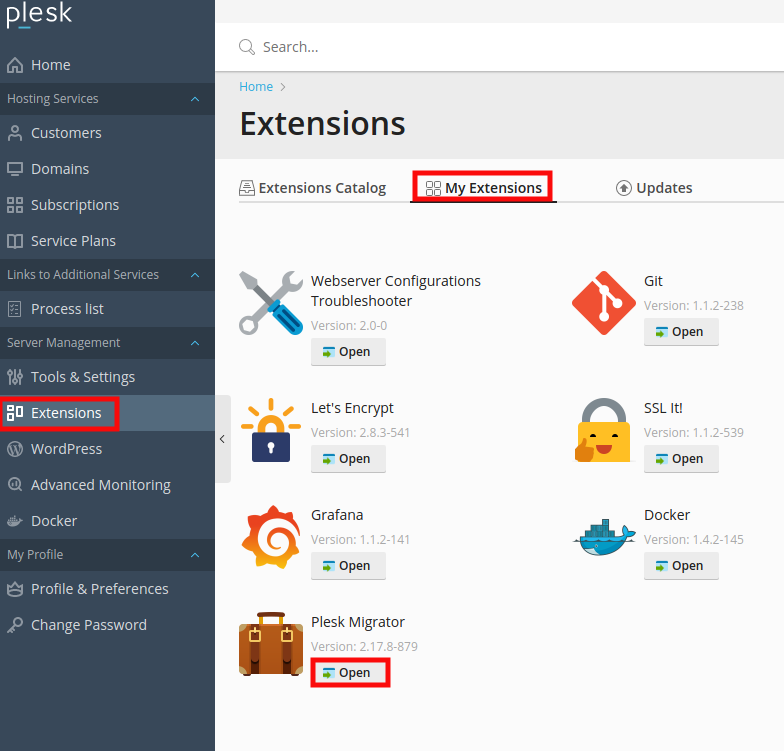 cPanel to Plesk