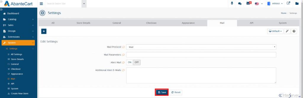 SMTP Settings