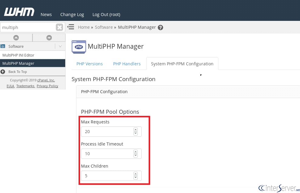PHP-FPM Pool Options