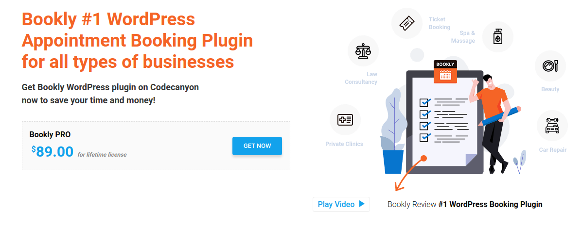 Bookly - WordPress Appointment Booking Plugin for all types of businesses