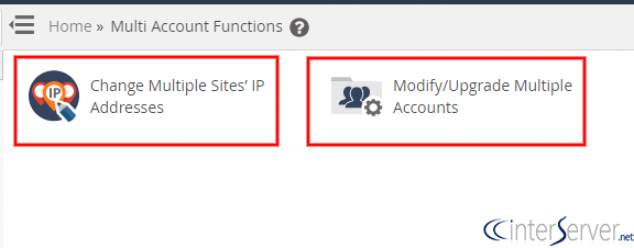Multiaccount functions