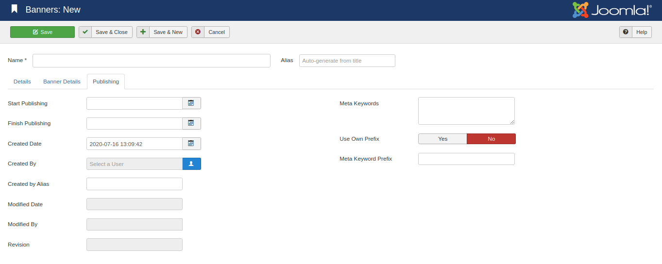 Adding Banner in Joomla