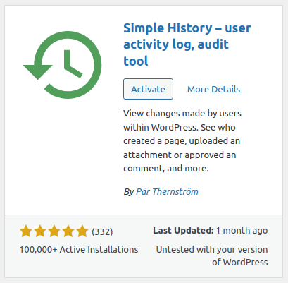 Simple History – Best Activity Feed Plugin for WordPress screenshot 2