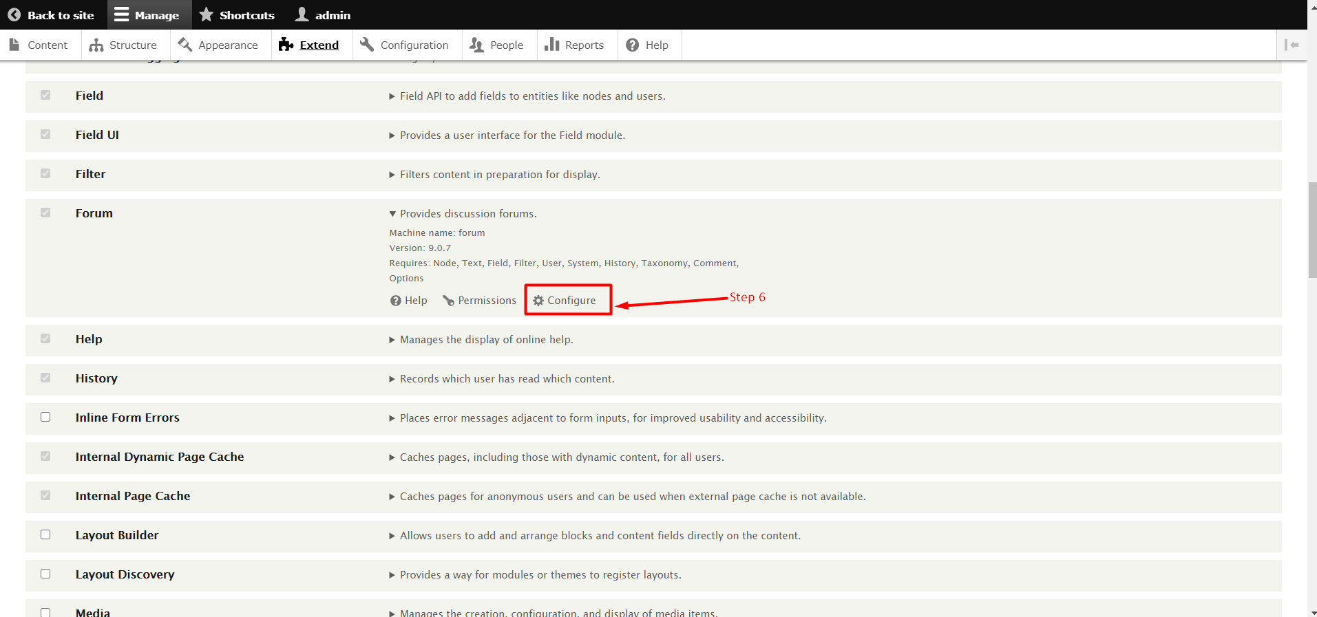 How to create a forum in Drupal - Step 6