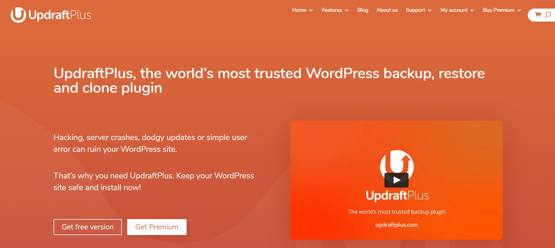 Updraft plus - WordPress backup and restore plugin