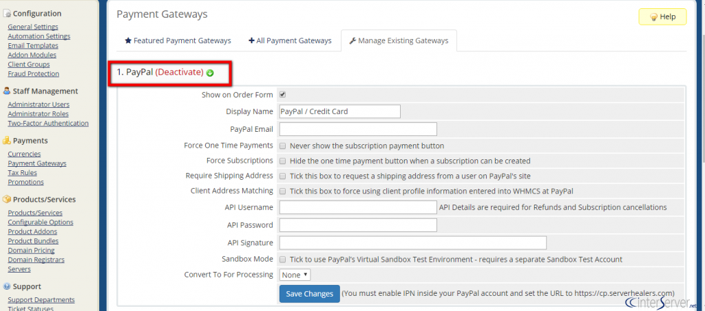 Integrate PayPal