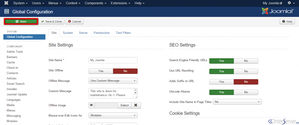 URL rewriting in Joomla