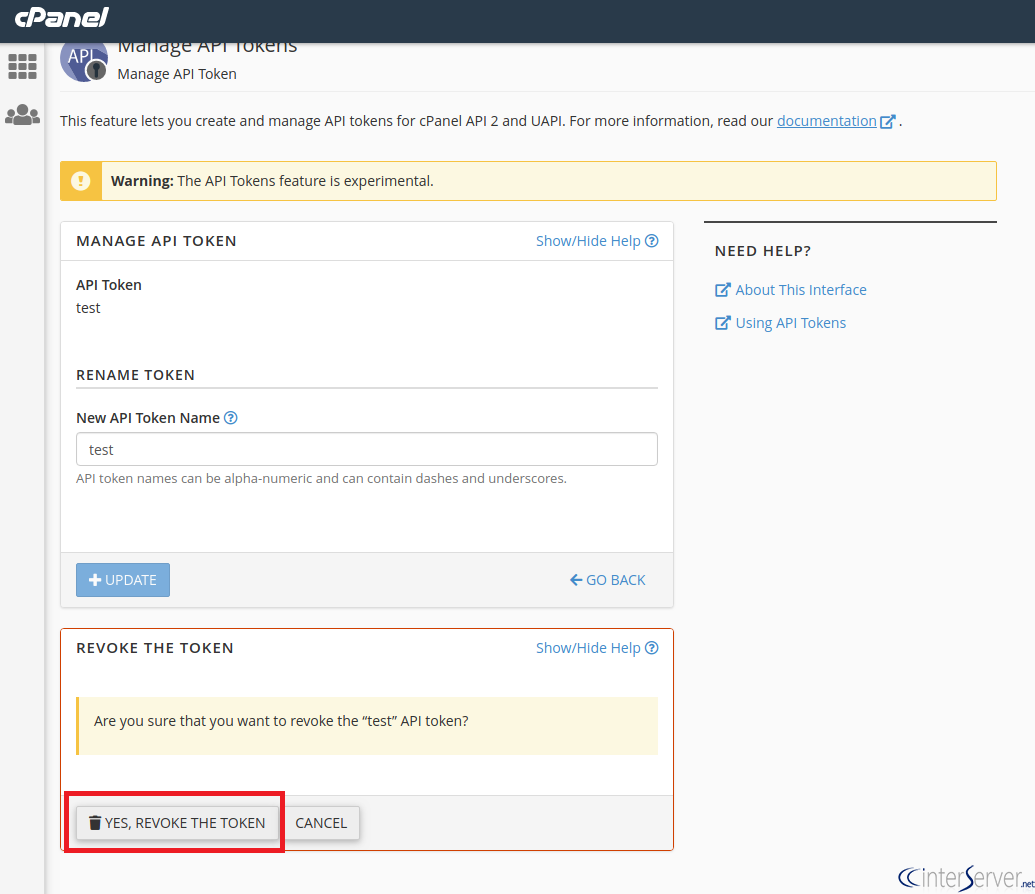 Manage API Tokens