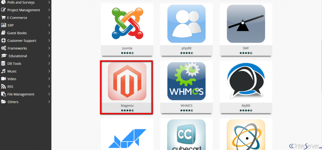 Install M0agento from Softaculous