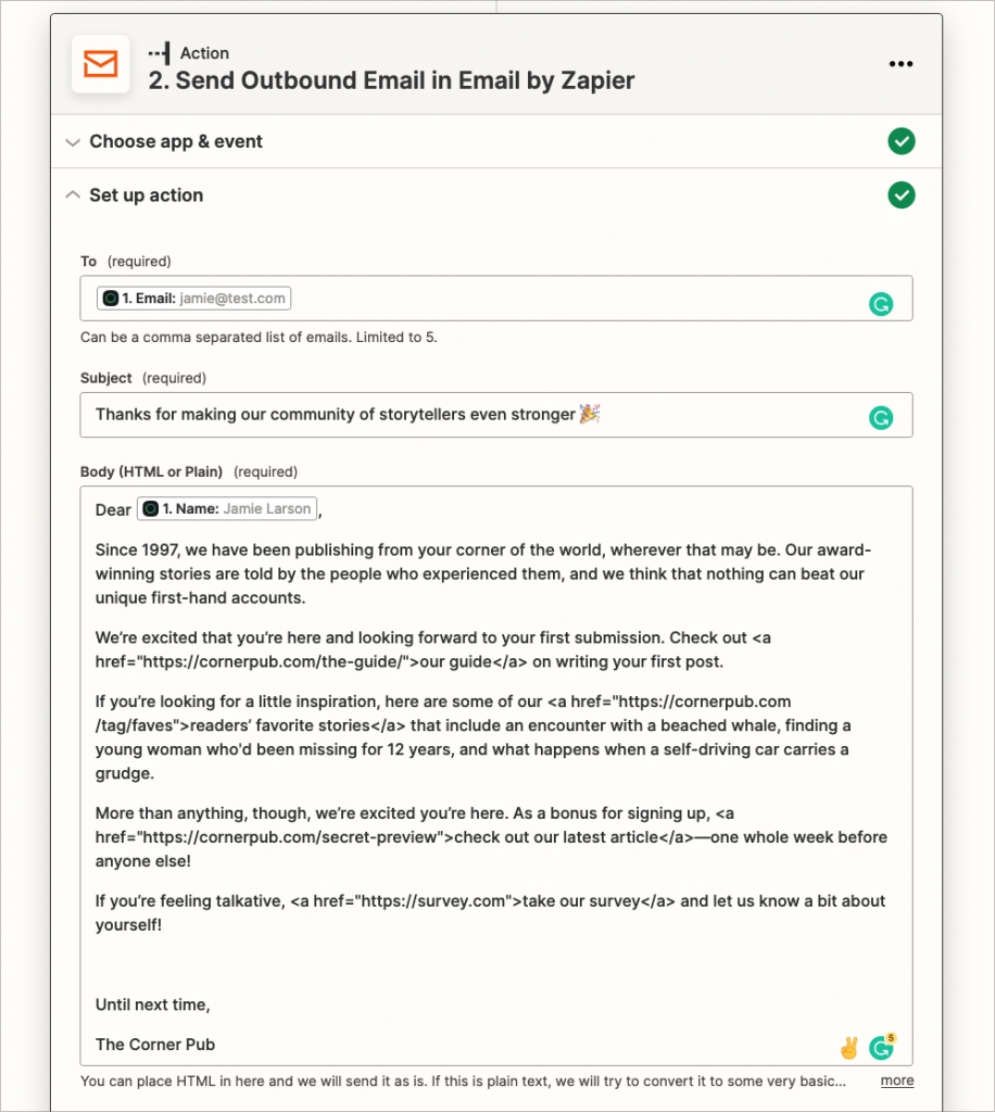 Send a Custom Welcome Email Using Ghost screenshot 9