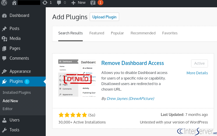 Remove dashboard access