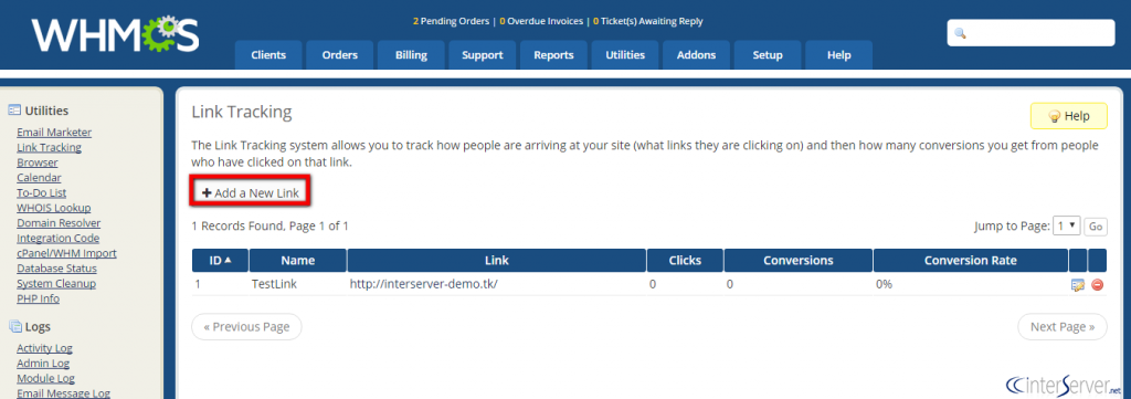 Link Tracking
