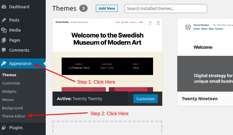 Change Footer text in WordPress