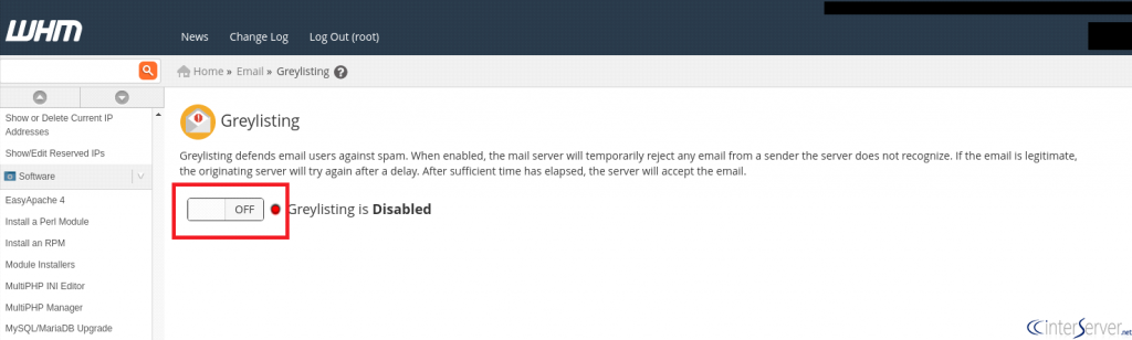 Enable Greylisting