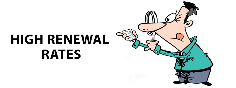 Our competition has high renewal fees.