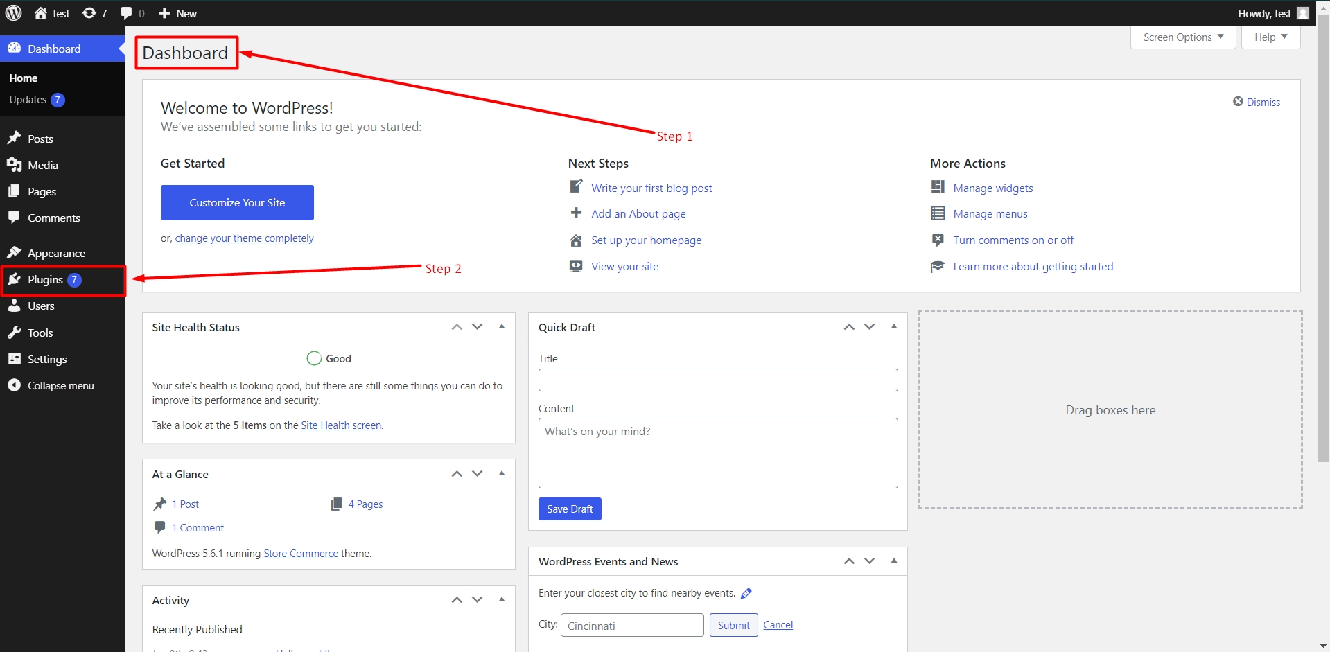 Install a plugin in WordPress site