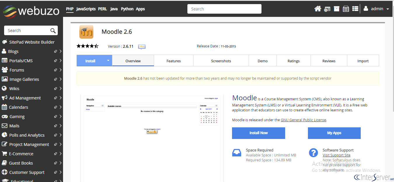 Install Moodle