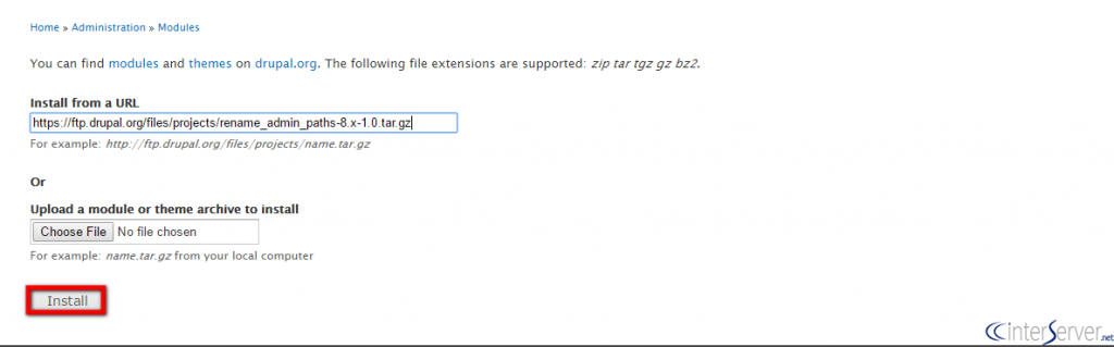 Change Drupal Login URL