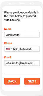 Customer information step