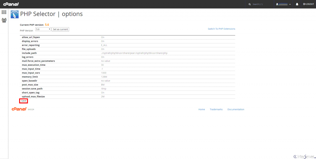 PHP Settings