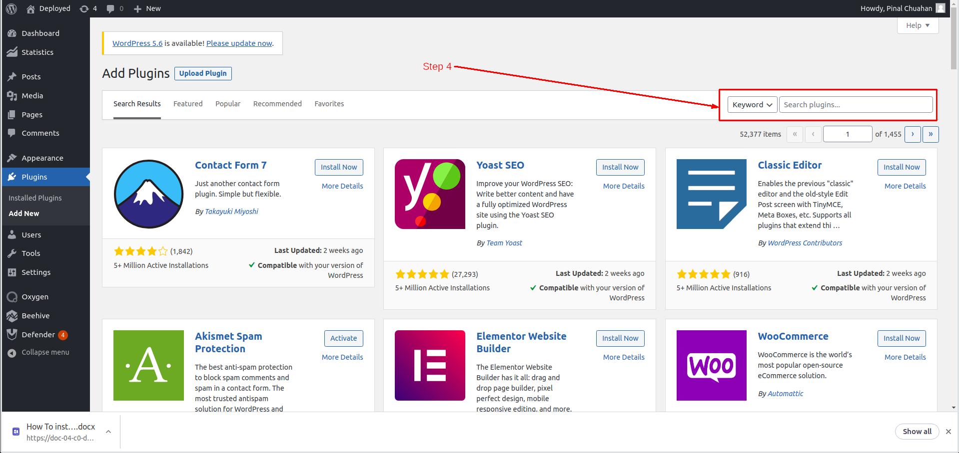 Install Easy Updates Manager in WordPress