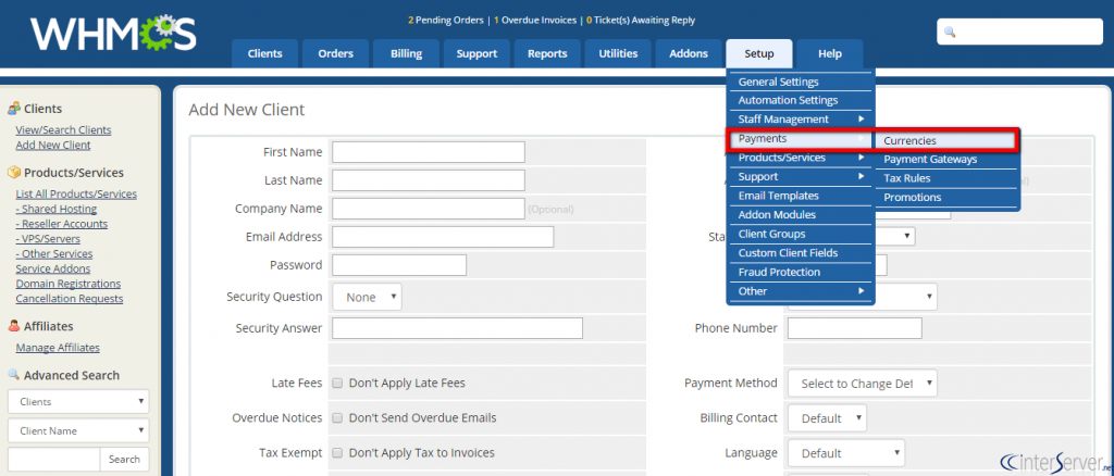 Customize Currencies