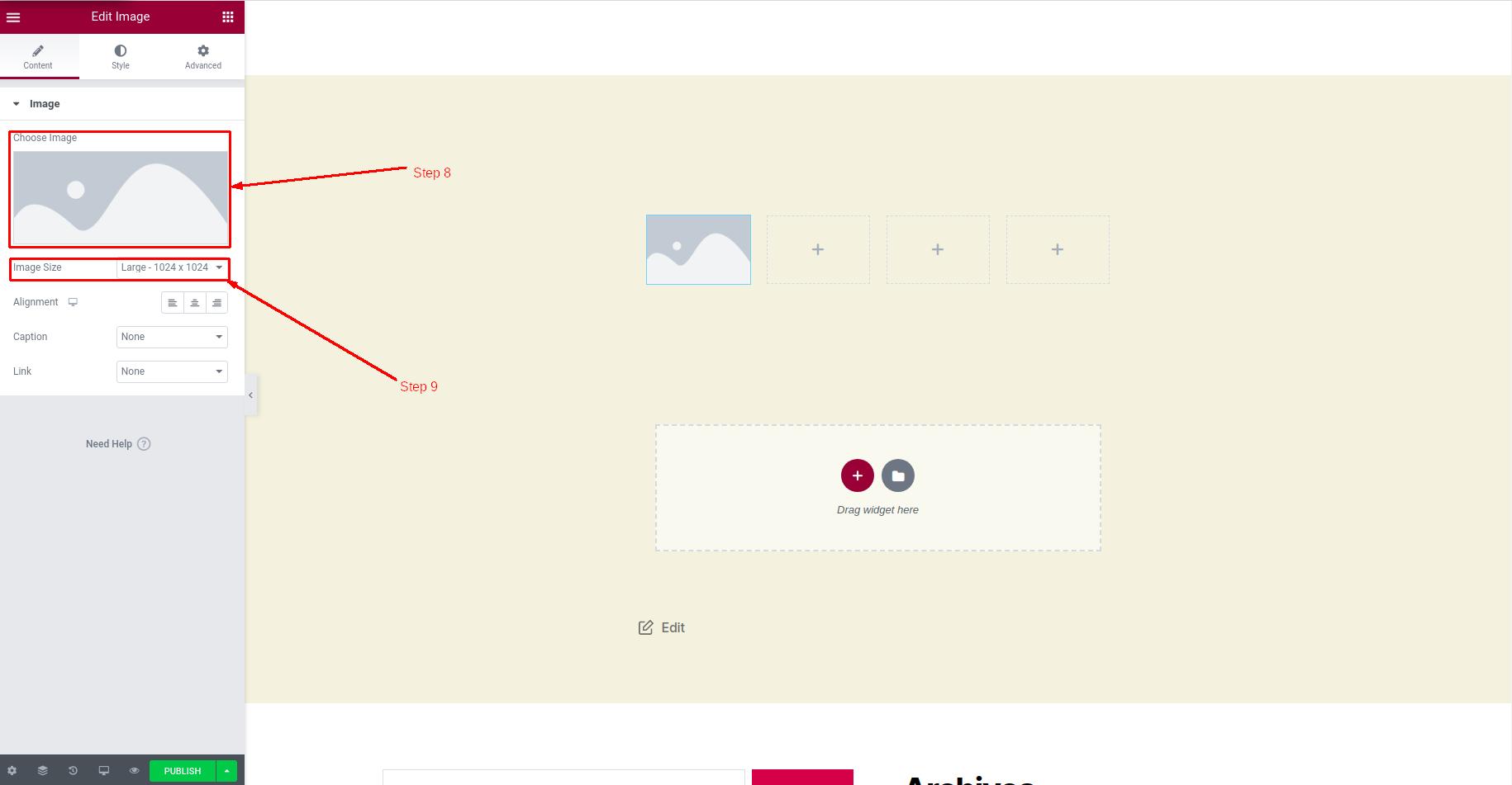 How to use Image element in Elementor