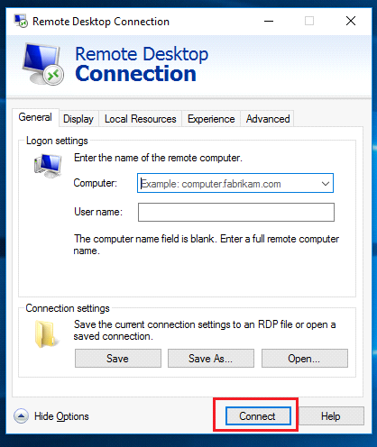 How to remote desktop to windows