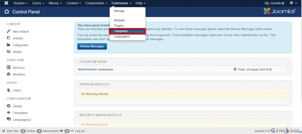 Upload logo in Joomla Protostar Template