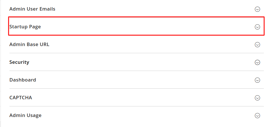 Change admin startup page in Magento - Step 3