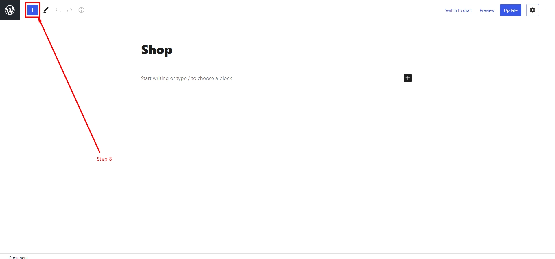 Add new element in WordPress post or page