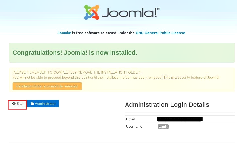 Install Joomla Over SSH in CentOS/RHEL