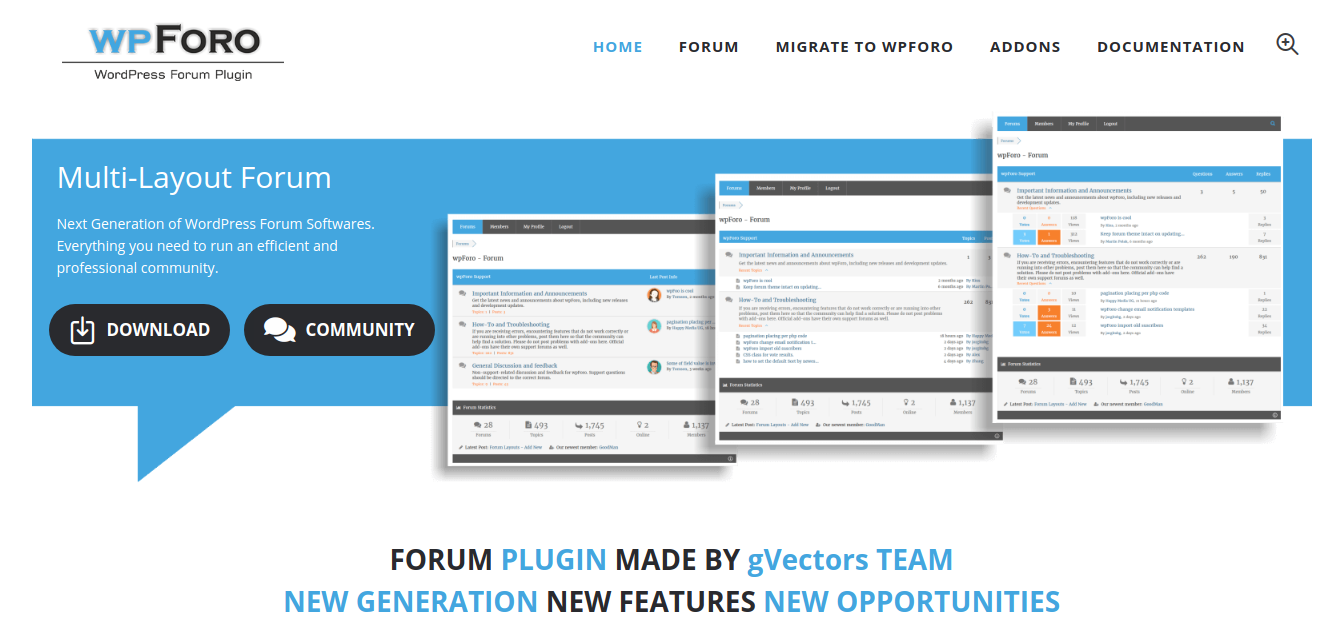WpForo Forum Plugin for WordPress