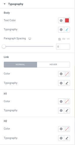 How to manage typography in Elementor