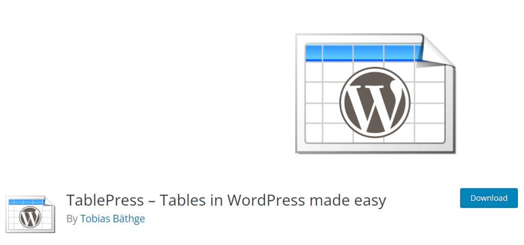 TablePress WordPress Plugin - Create Tables in WordPress