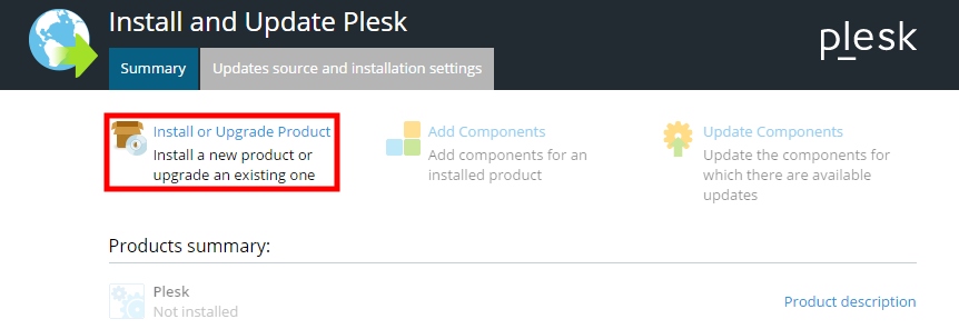 Install Plesk