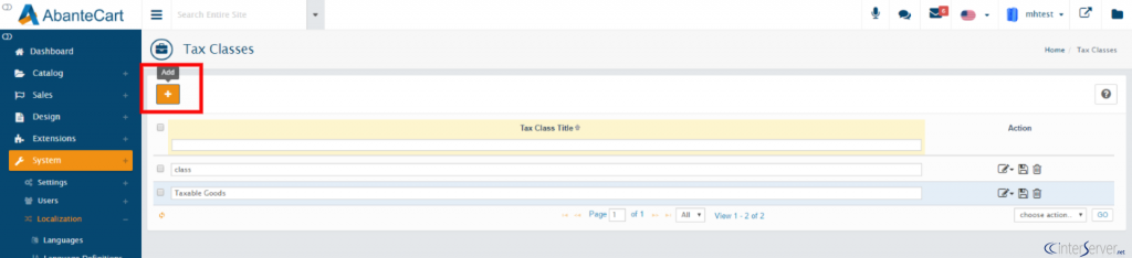 Tax class