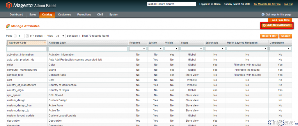 Manage Attributes