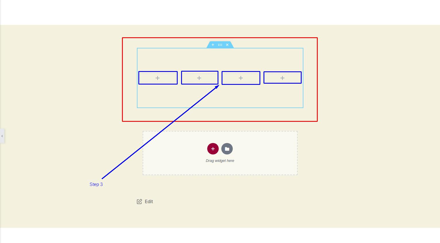 Add new row in Elementor in WordPress