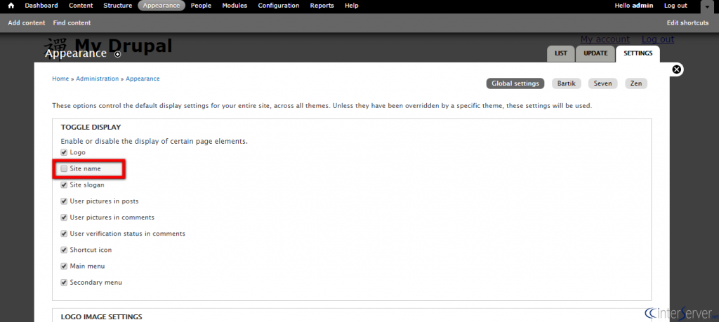 Disable site name in drupal theme