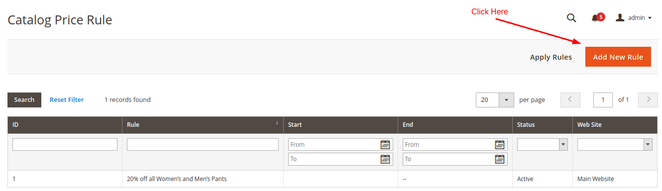 Manage Magento Promo Codes - Step 2